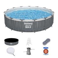 Bestway 561GD BW Каркасный бассейн Steel Pro Max 457x107 см, 14970 л, фил.-нас. 3028 л\ч, лестн, тент, подсветка Bestway 561GD BW Каркасный бассейн Steel Pro Max 457x107 см, 14970 л, фил.-нас. 3028 л\ч, лестн, тент, подсветка