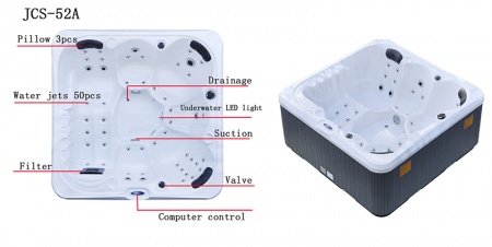 Гидромассажный спа-бассейн Kingston JCS-52A Гидромассажный спа-бассейн Kingston JCS-52A