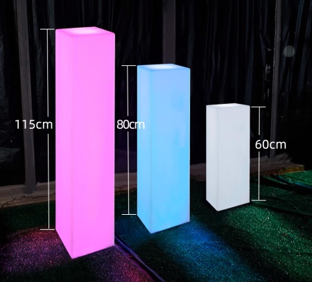 Светильник Колонна 30х80  питание от АКБ, RGB