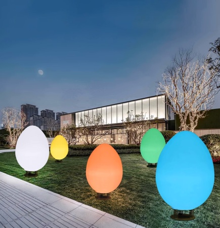 Светильник Яйцо 43х80 питание от 220, RGB